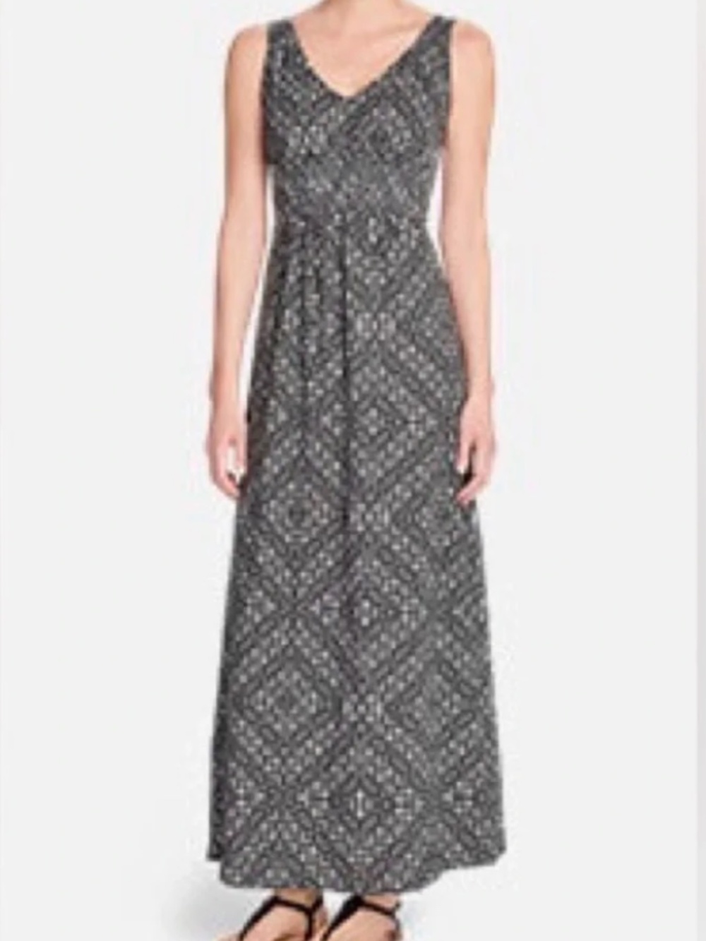 Eddie Bauer Cotton Smocked Maxi Dress